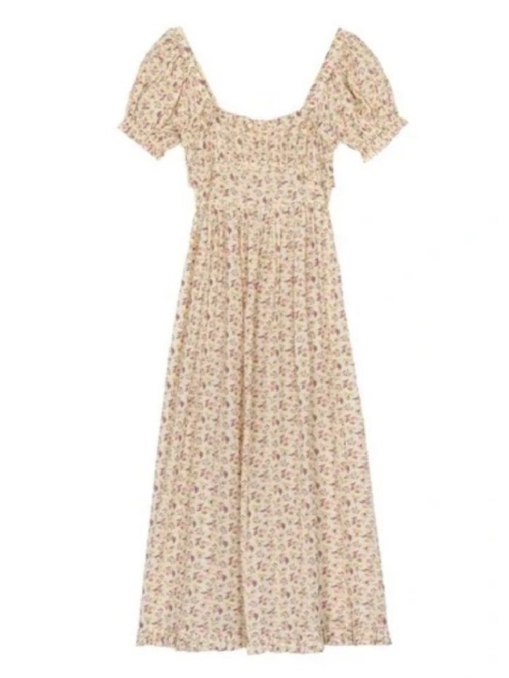 Doen Gia Feathered Floral Dress